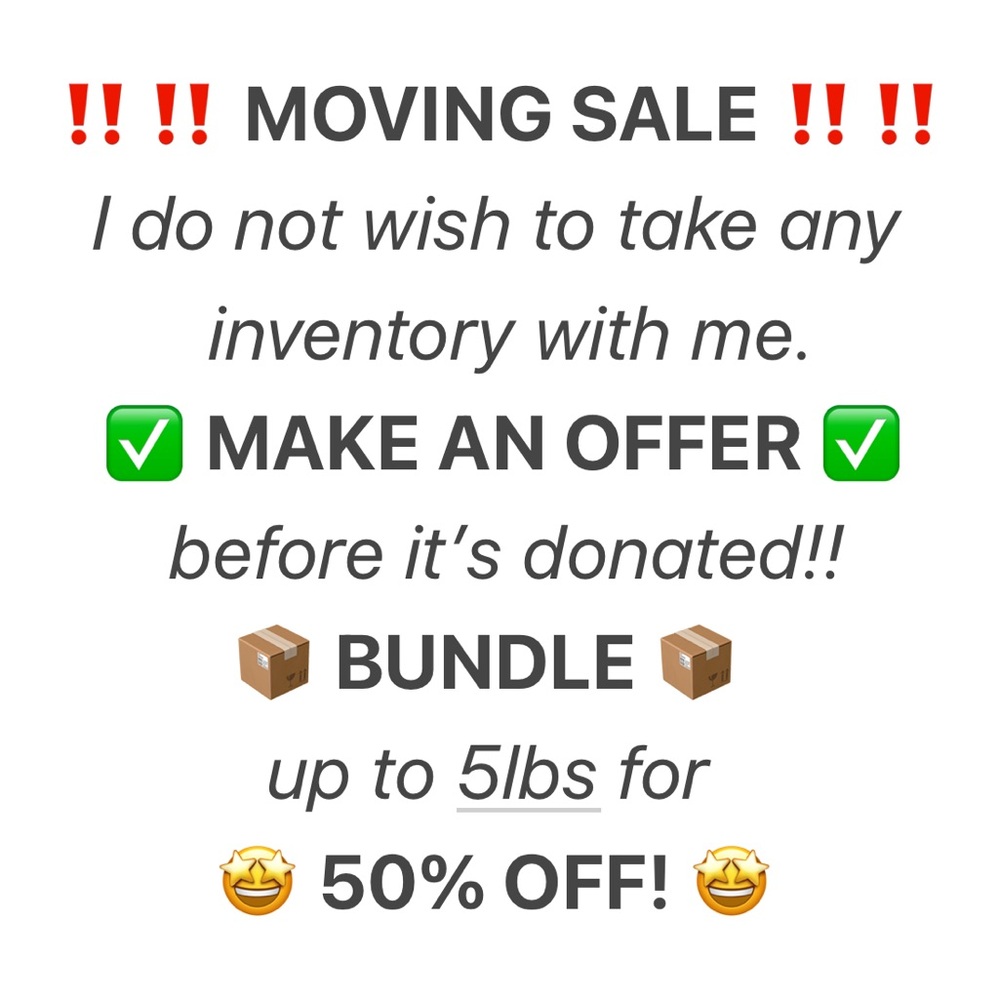 moving sale closet clear out bundle discount offers welcome everything must go
